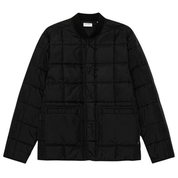 Black Quilted Nylon Technical Bomber Jacket