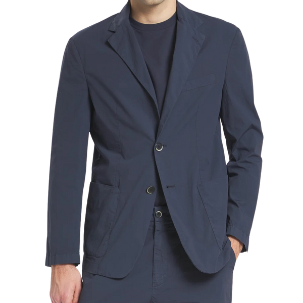Navy Borgo Cotton Jacket