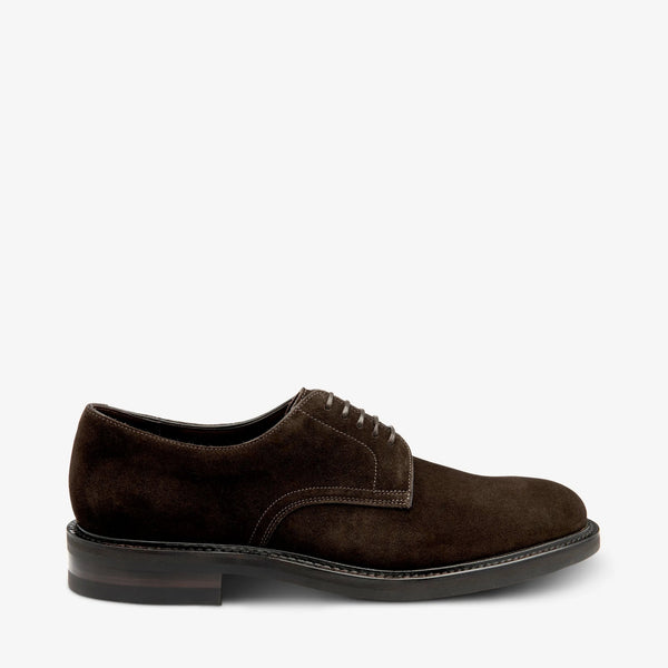 Dark Brown Barbican Suede Derby Shoes