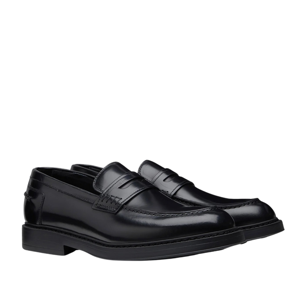 Black Nero Penny Adler Calfskin Leather Mocassino Loafers