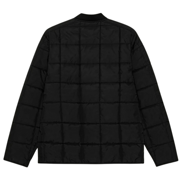Black Quilted Nylon Technical Bomber Jacket