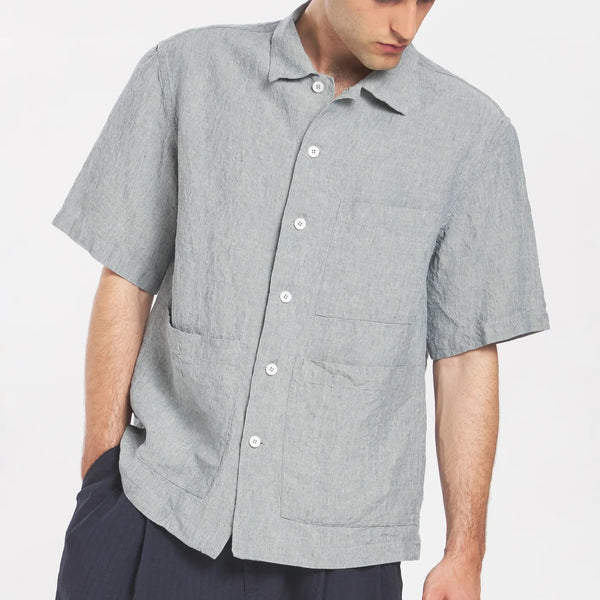 Acqua Donde Linen Chambray S/S Shirt