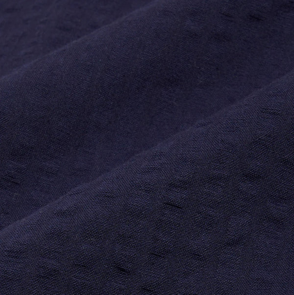 N°30 Navy Seersucker Cotton Cuban S/S Shirt