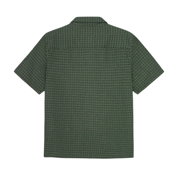 Pine Green Check Seersucker Cotton S/S Shirt