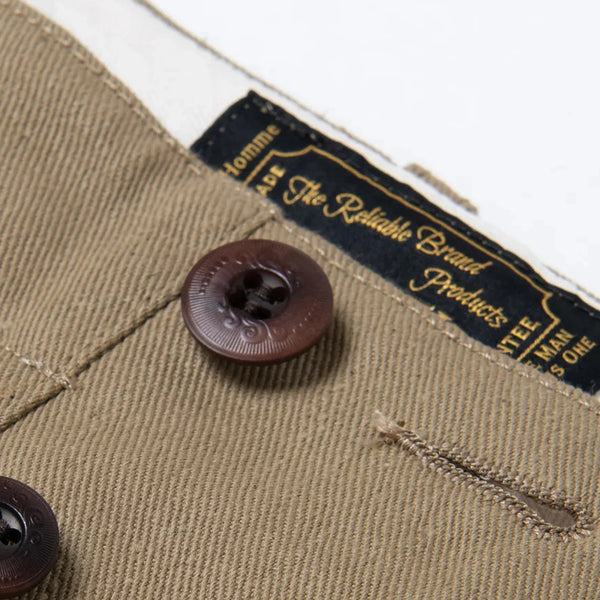 Beige OR-1133 Cotton Wide Selvedge Trouser
