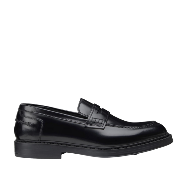 Black Nero Penny Adler Calfskin Leather Mocassino Loafers