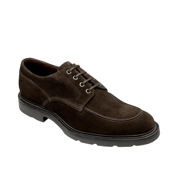 Dark Brown Mowbury Suede Apron Derby Shoes