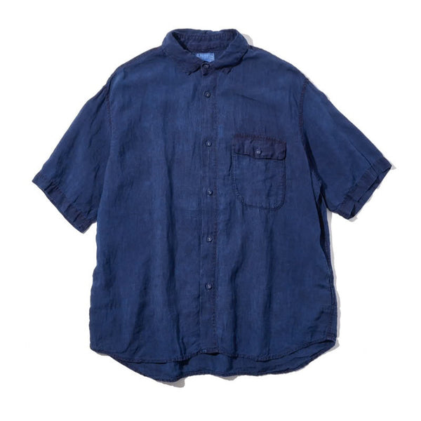 Dark Indigo French Linen Gran Pa S/S Shirt