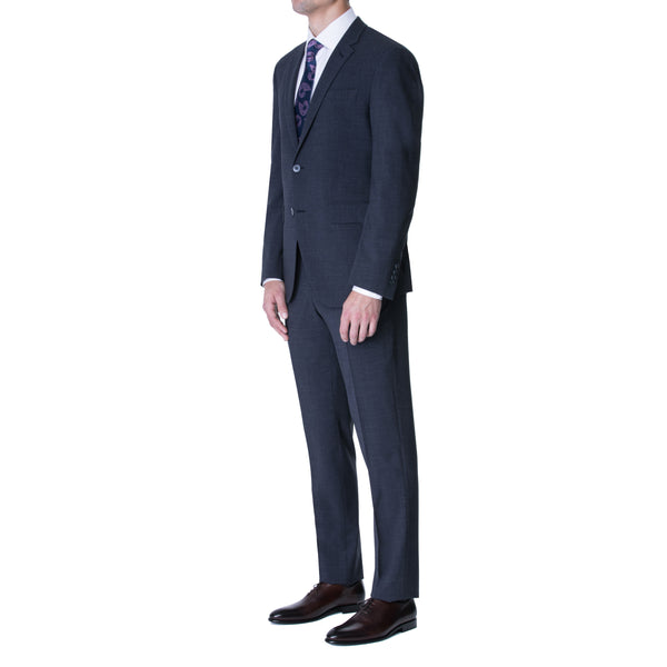 Steel Blue Technical Wool Two Button Suit - Sydney's, Toronto, Bespoke Suit, Made-to-Measure, Custom Suit,