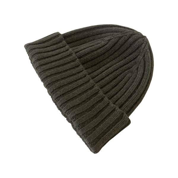 Mourne Merino Wool Chunky Rib Knit Beanie Hat