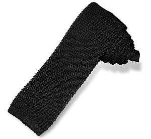 Black Silk Knit Tie - Sydney's, Toronto, Bespoke Suit, Made-to-Measure, Custom Suit,