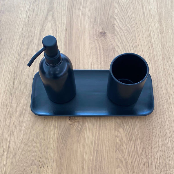 Black Ceramic Liquid Soap Dispenser