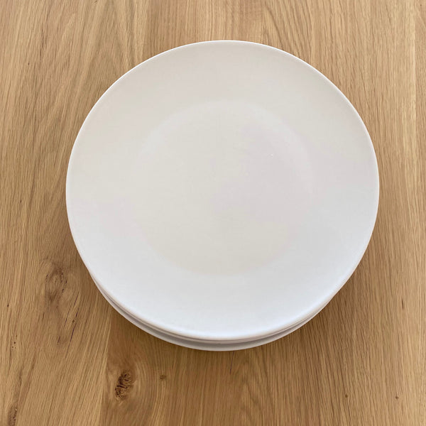 White Ceramic Large Plates (Set of 4)
