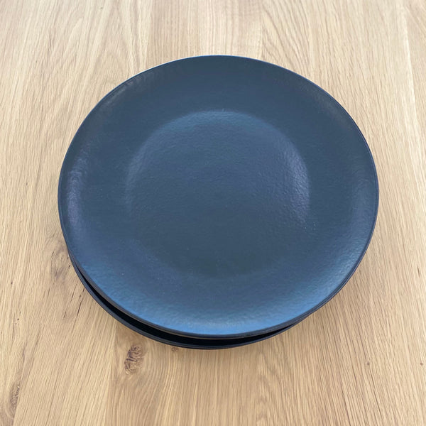 Black Ceramic Large Plates (Set of 4)