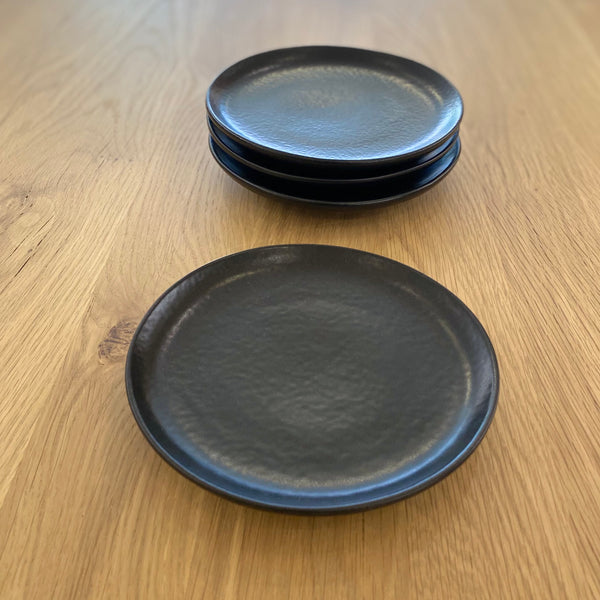 Black Ceramic Side Plates (Set of 4)