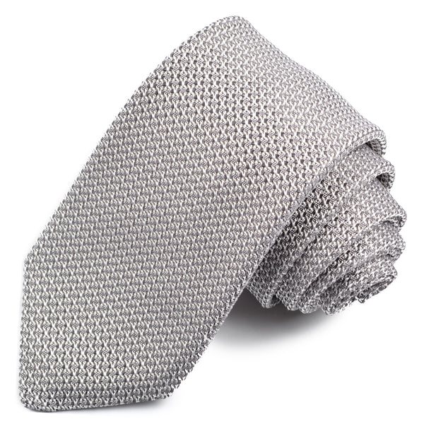 Silver Silk Grenadine Tie