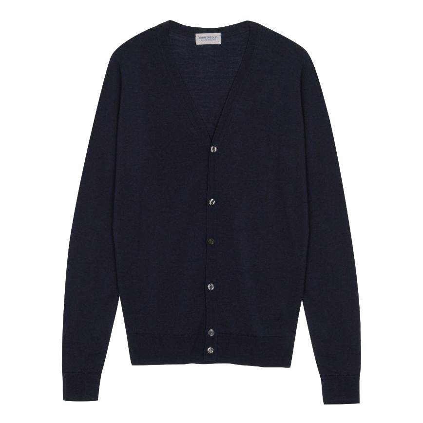 Navy top wool cardigan