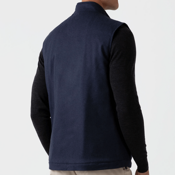 Navy Melange Insulated Wool Gilet