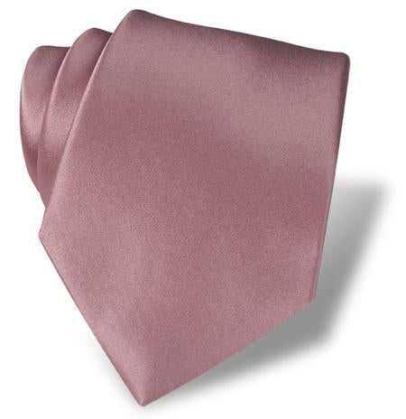 Rose Solid Silk Satin Tie
