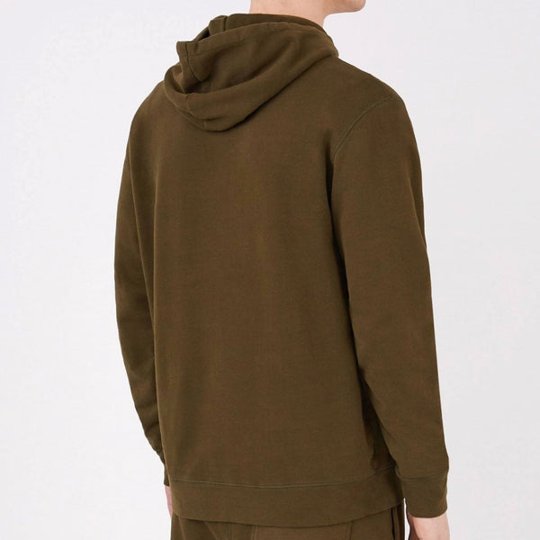 Dark Moss Loopback Overhead Hoodie Sweatshirt