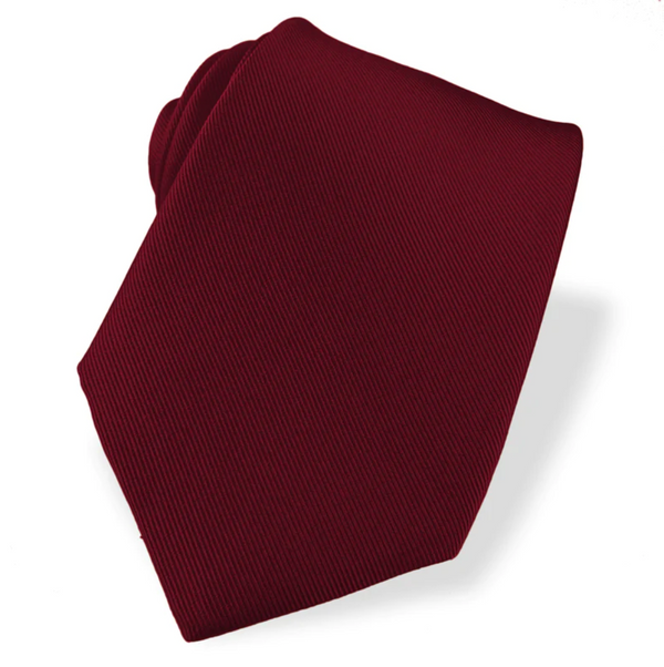 Bordeaux Silk Grosgrain Tie