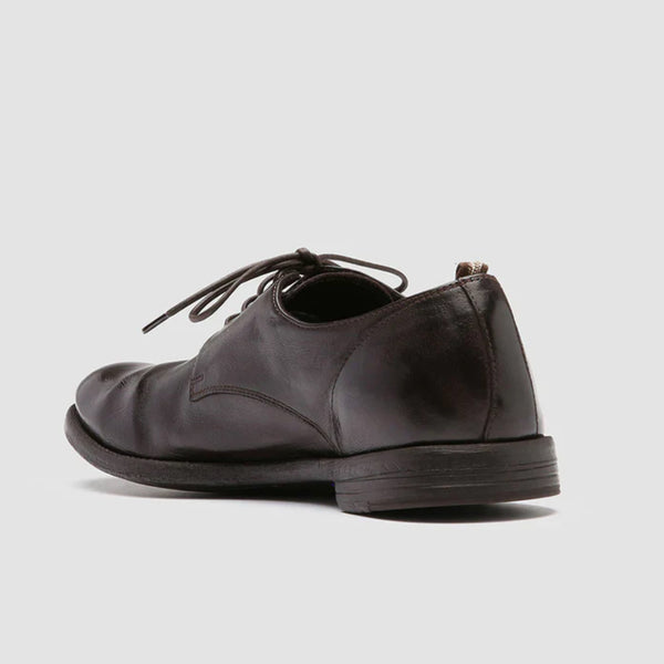 Ebano Brown Arc Leather Derby Shoes