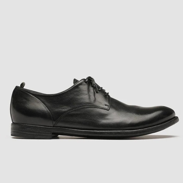Black Arc Leather Derby Shoes