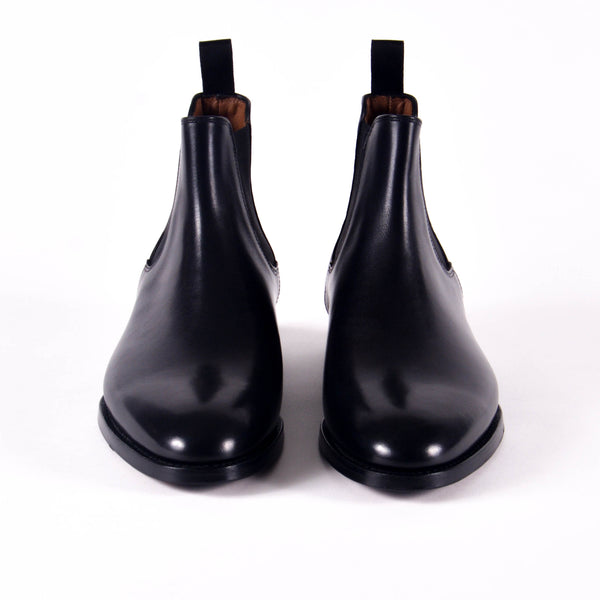 Black Made In Italy Leather Chelsea Boot