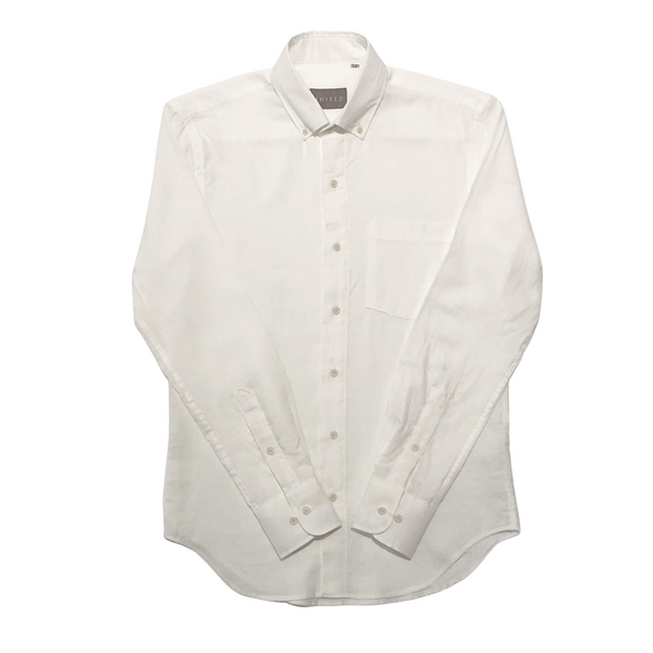 White Helium Double Gauze Cotton Shirt