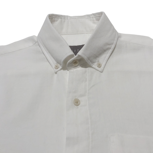 White Helium Double Gauze Cotton Shirt