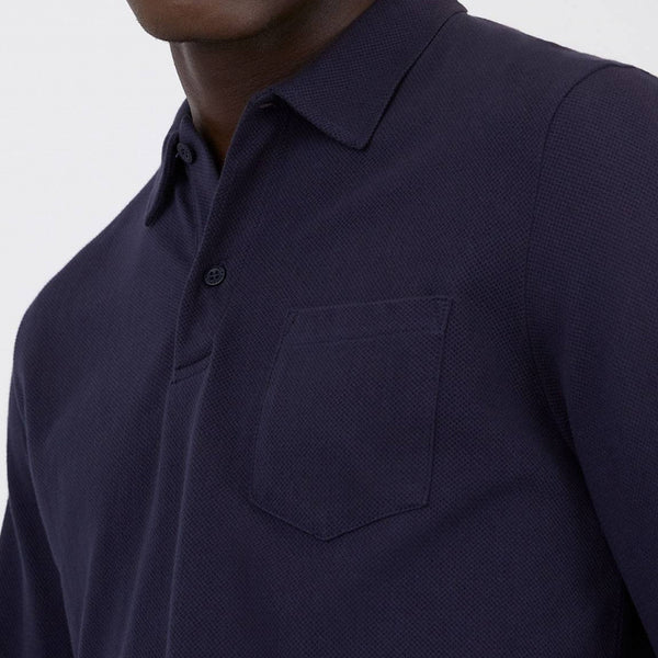 Navy Long Sleeve Riviera Polo Shirt