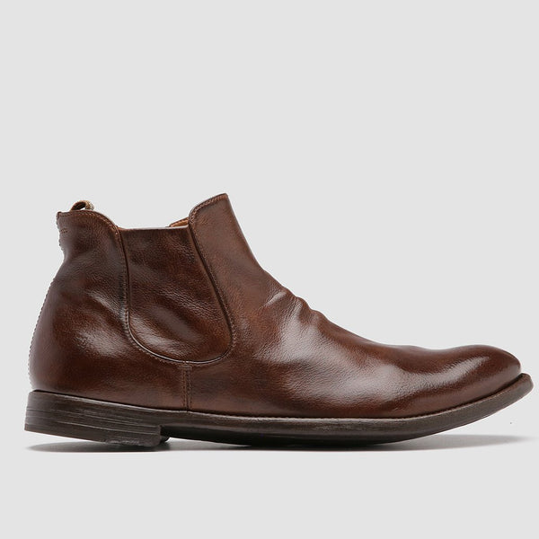 Cigar Brown Leather Chelsea Boots