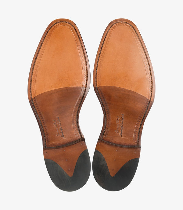 Aldwych Brown Burnished Cap-toe Oxford Shoes